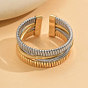 Two Tone Zinc Alloy 3-Strand Cuff Bangles WG02E92-01-5