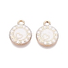 Rack Plating Alloy Enamel Pendants ENAM-N070-01A-01G-03-1
