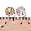 Transparent Glass Enamel Beads Strands LAMP-A001-B01-4