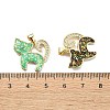 Brass Micro Pave Clear Cubic Zirconia Pendants KK-A221-17G-3