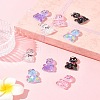 10Pcs 5 Styles Transparent Resin Pendants RESI-FS0001-92-10