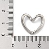 Anti-Tarnish 304 Stainless Steel Heart Linking Rings STAS-D197-25P-3