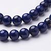 Dyed Grade A Natural Lapis Lazuli Beads Strands GSR8mmC123-3