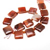 Square & Column Natural Red Agate Beads Strands G-P063-133D-2