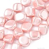 Electroplated Shell Pearl Beads Strands BSHE-D301-02B-1