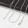 Brass Round Snake Chain Necklace Making MAK-T006-11B-S-2