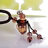 Handmade Lampwork Perfume Essence Bottle Pendant Necklace PW-WG3E925-02-1