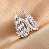 Brass Micro Pave Clear Cubic Zirconia Cuff Rings for Women RJEW-A062-02P-1