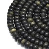 Natural Golden Sheen Obsidian Beads Strands G-P575-A29-8x5mm-3