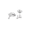 304 Stainless Steel Stud Earring Setting Findings for Rhinestone STAS-N097-246P-3