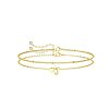 2Pcs 2 Styles Brass Beaded Bracelets & Satellite Chains Bracelets for Women FS-WG4A116-09-1