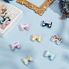 14Pcs 7 Colors Plating Acrylic Beads OACR-AN0001-01-7