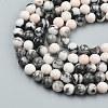 Natural Pink Zebra Jasper Beads Strands G-P231-01-10mm-5