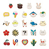 Kissitty 24Pcs 24 Style Bear & Heart & Word & Sun & Gift Box Enamel Pins JEWB-KS0001-10-2