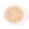 Transparent Spray Painted Glass Beads LS-EGLA-N018-4mm-09-1