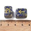 Rectangle Natural Blue Spot Jasper Rune Stones G-Z059-01K-3