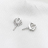 Brass Micro Pave Clear Cubic Zirconia Crown Head Pins BAPE-PW0002-23A-02-1