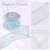 5Rolls Flat Rainbow Color Organza Ribbon OCOR-CY0001-77-5