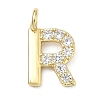 Brass Micro Pave Clear Cubic Zirconia Pendants KK-I476-01G-R-1
