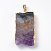 Natural Dyed Amethyst Pendants G-I251-11G-3