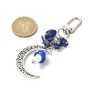 Tibetan Style Alloy Moon Pendant Decoration KEYC-TA00019-4