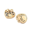 Brass Pave Cubic Zirconia Pendants KK-A286-01G-2
