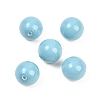 Electroplate Opaque Glass Beads GLAA-A044-01B-1