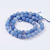 Dyed & Heated Natural Blue Aventurine Beads Strands G-J376-31-8mm-2