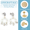 Unicraftale 30Pcs 3 Colors 304 Stainless Steel Stud Earring Findings STAS-UN0056-10-5