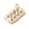 Brass Micro Pave Cubic Zirconia Charms KK-P337-03E-G-3