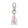 Angel Glass Pendant Decorations HJEW-JM01627-05-1