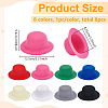 BENECREAT 8Pcs 8 Colors EVA Cloth Mini Hat Fascinator Base AJEW-BC0007-03-2
