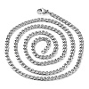 Non-Tarnish 304 Stainless Steel Cuban Link Chain Necklace for Men Women NJEW-C013-02P-2