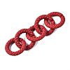 Spray Painted CCB Plastic Linking Rings CCB-Q091-010E-4