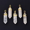 Natural Quartz Crystal Pointed Pendants G-G025-01G-44-1