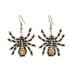 Halloween Glass Seed Bead Dangle Earrings EJEW-MZ00769-4
