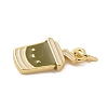 Brass Enamel Charms X-KK-C110-14B-02G-2