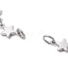 304 Stainless Steel Star Link Chain Bracelet Makings for Women X1-AJEW-TA00028-2