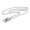 Poker 201 Stainless Steel Pendant Necklaces NJEW-F320-03P-02-2