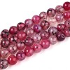 Dyed Natural Dragon Veins Agate Beads Strands G-Q462-128A-8mm-2