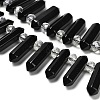 Natural Obsidian Double Terminated Point Beads Strands G-H069-A11-01-3