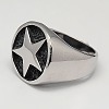 Tarnish Resistant Unique Men's Wide 304 Stainless Steel Finger Rings RJEW-F006-032-2