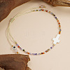 Natural Mixed Gemstone Beads Braided Bead Bracelets WU1266-3