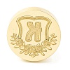 Golden Tone Round Wax Seal Brass Stamp Heads AJEW-Z034-02G-K-1