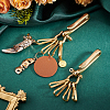 2Pcs Brass Heavy Duty Keychains with 4Pcs Snap Clasps FIND-PH0020-96-5