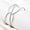 304 Stainless Steel Cuff Bangles for Women BJEW-Z150-01P-03-1