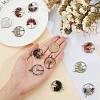 12Pcs 12 Colors Gemstone Pendants G-PH0001-33-6