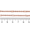 Brass Singapore Chains Necklaces for Women NJEW-D302-38RG-5