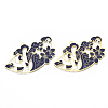 Brass Enamel Big Pendants KK-N223-06-2