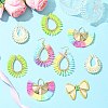 10Pcs 5 Styles Alloy with Paper Pendants FIND-CJ0004-51-6
